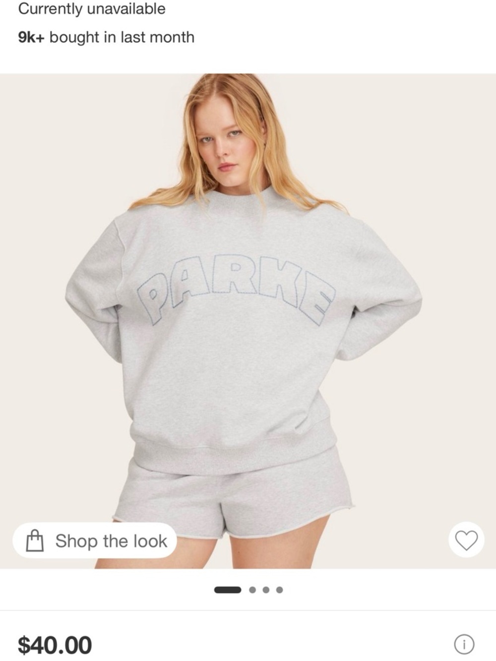 Parke x Target brand new with tag!!! 
 Light Gray Oversized Crewneck Sweatshirt
